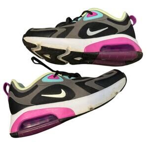 Nike Air Max 200 GS Low Women's Black Gray Mesh Trainer Sneaker Shoe U.S. 5.5 4Y